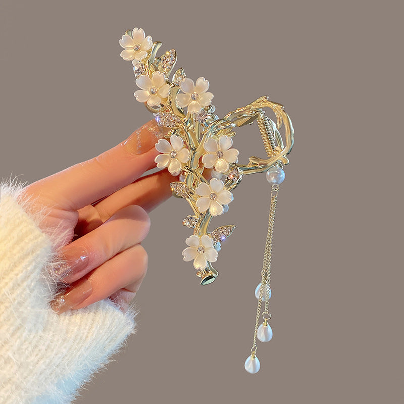 Pearl Orchid Tassel Hair Clip product image