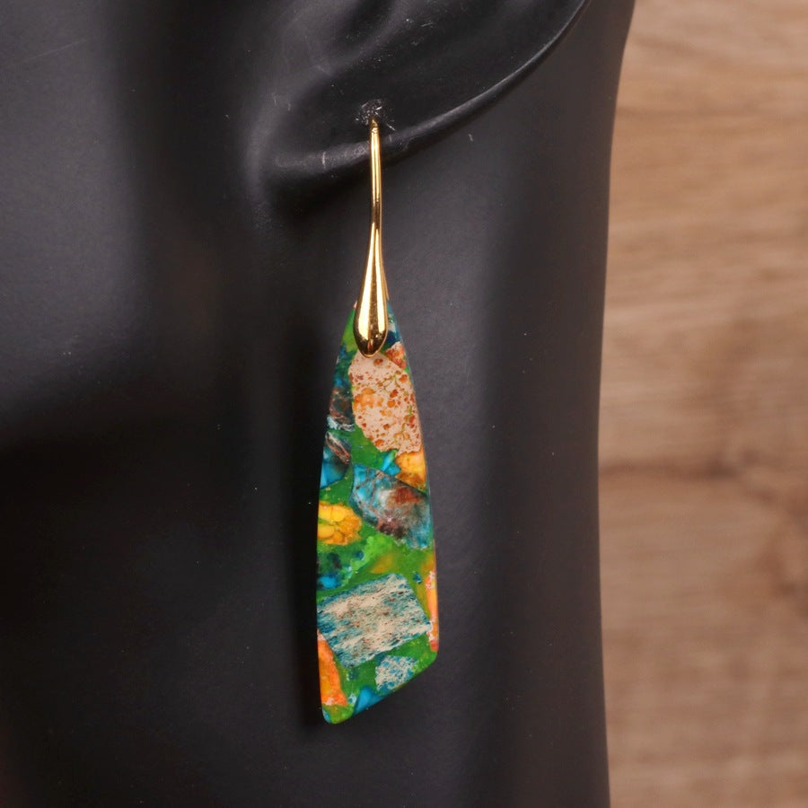 Geometric Flower Pendant Earrings product image