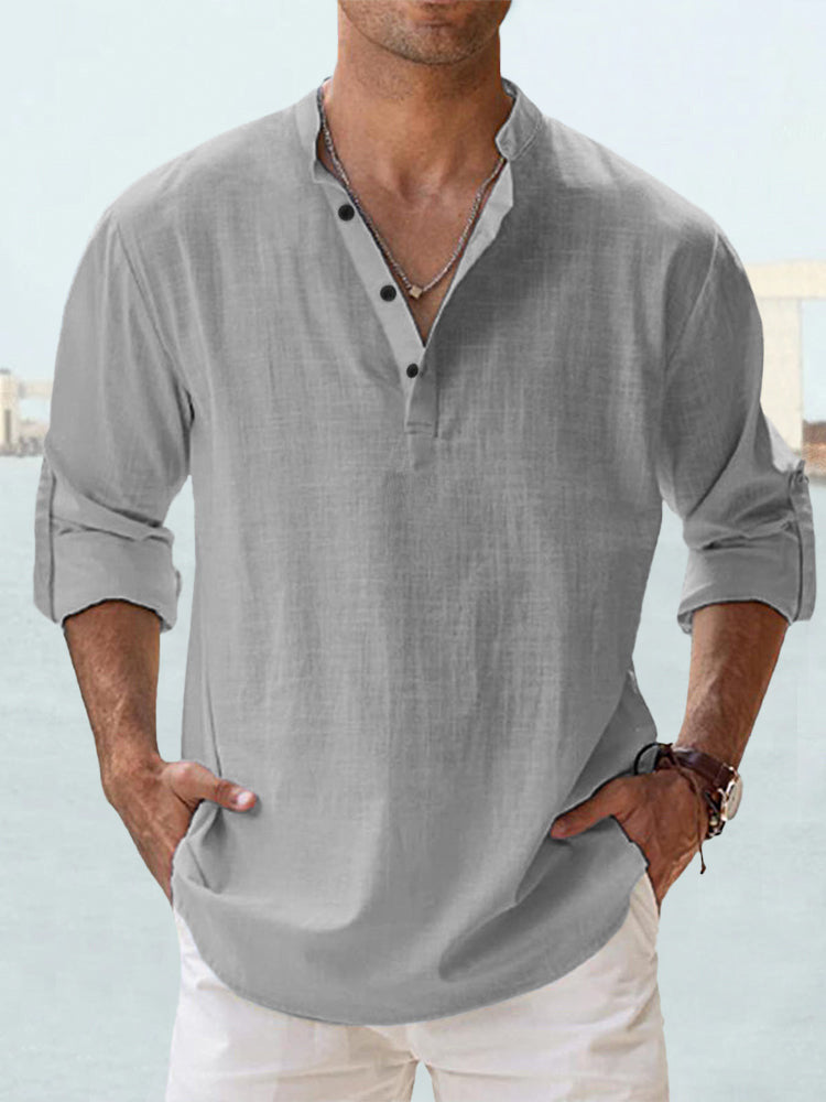 Cotton-Linen Long-Sleeve Shirt product image