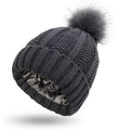 Satin-Lined Pom-Pom Beanie