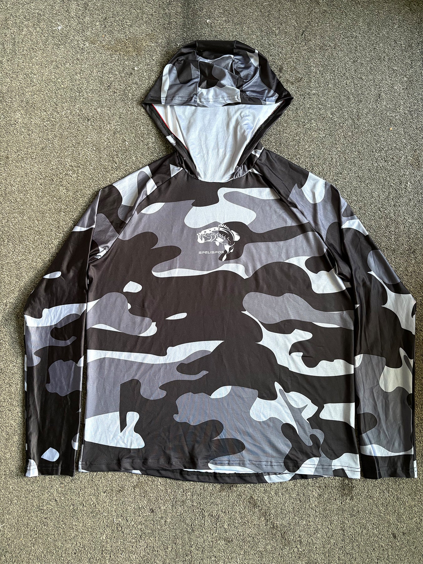 Fishing Hoodie Face Mask Neck Cover Sailing Shirt Summer Men Long Sleeve Sun Protection Hunting Jersey Camisa De Pesca Performance Fish Gear Beach Top