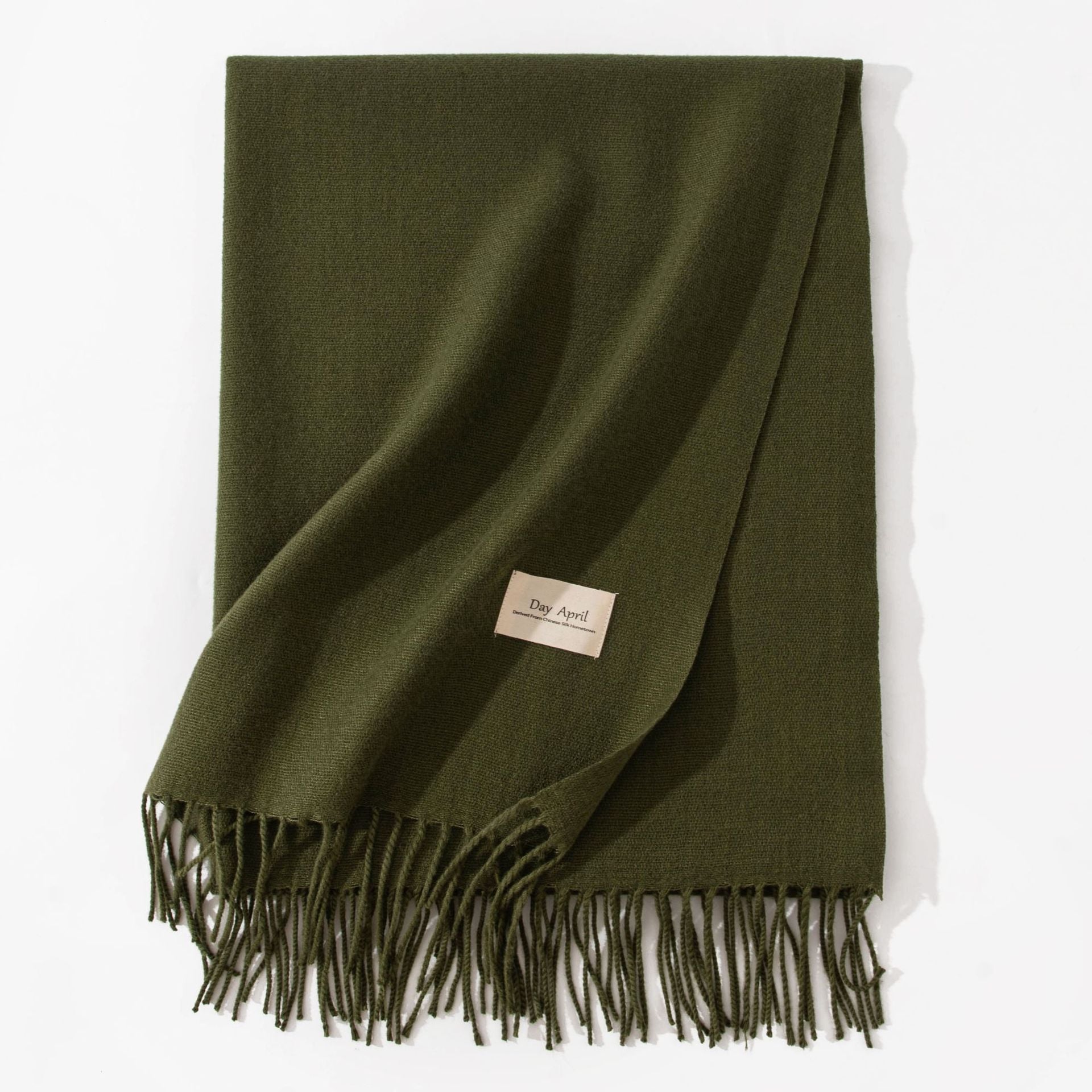 Cashmere-Feel Tassel Scarf