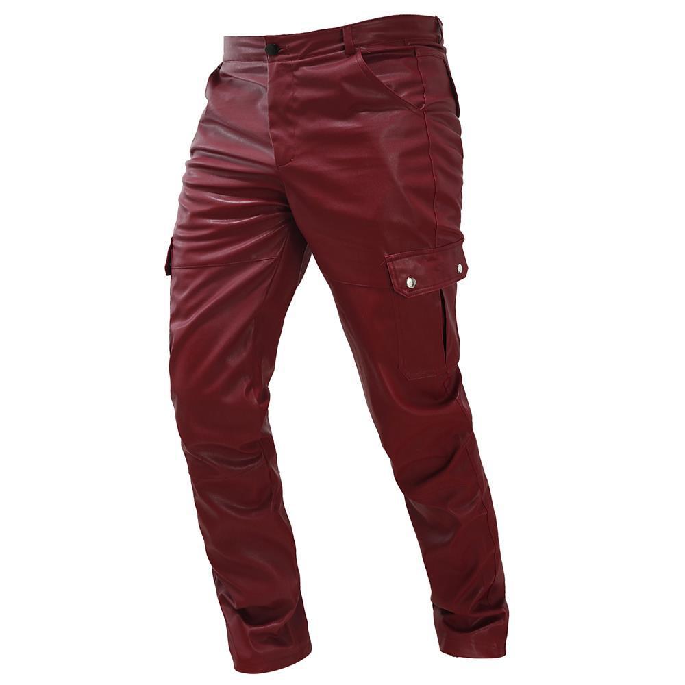 Faux-Leather Straight-Leg Pants product image