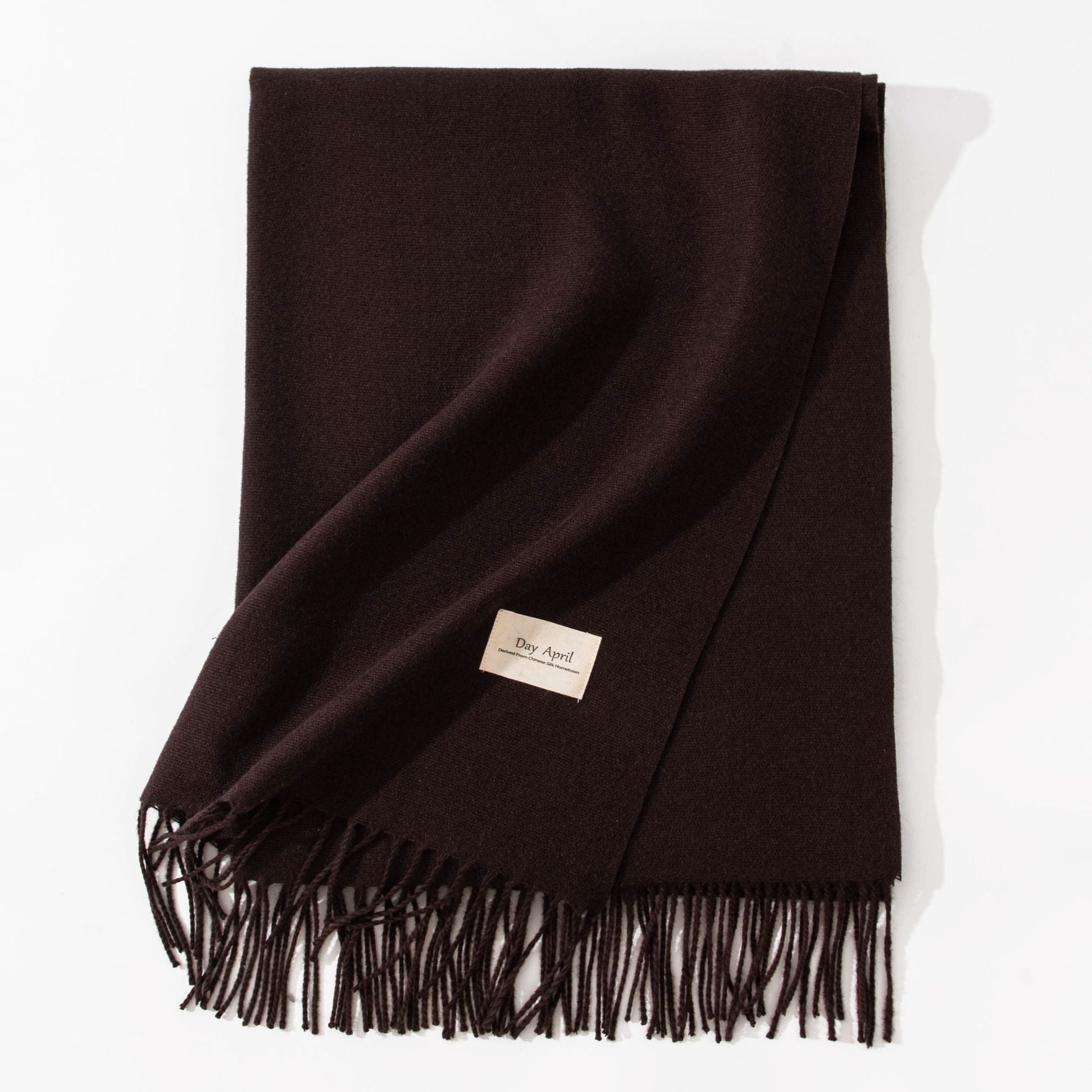 Cashmere-Feel Tassel Scarf