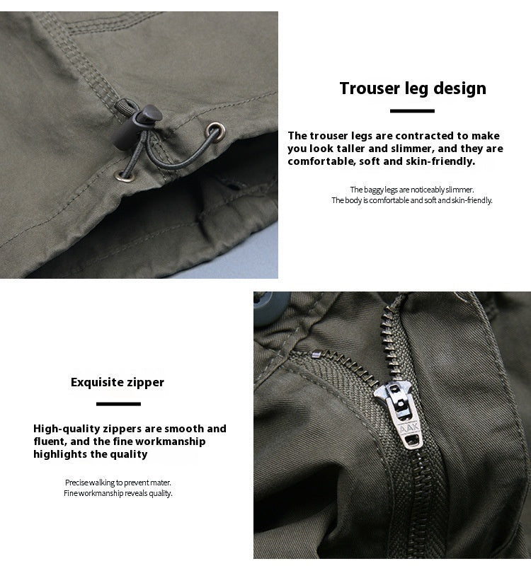 Men's Loose Thin Multi-pocket Outdoor Sports And Casual Shorts