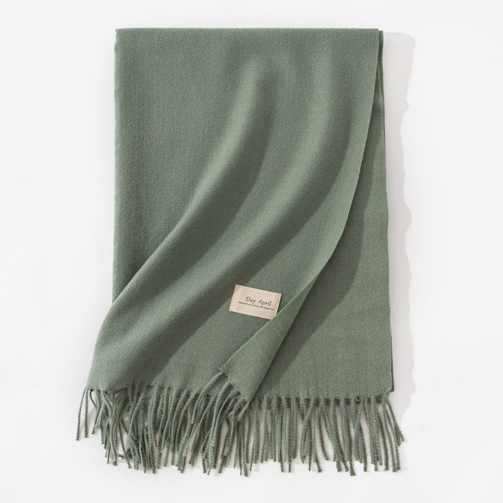 Cashmere-Feel Tassel Scarf