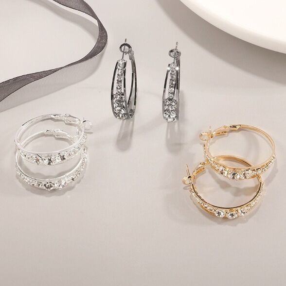 Air-Drill Mosaic Statement Earrings product image
