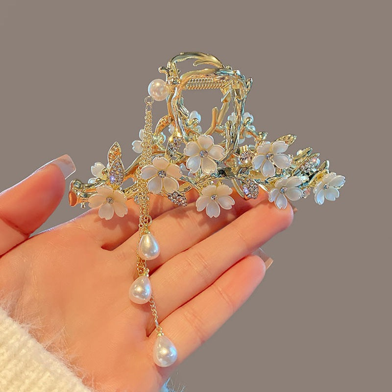 Pearl Orchid Tassel Hair Clip product image