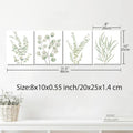 4PCS 8X10in,Botanical Plant Canvas Wall Art, Framed Boho Wall Decor For Bathroom, Minimalist Aesthetic Bedroom Wall Art
