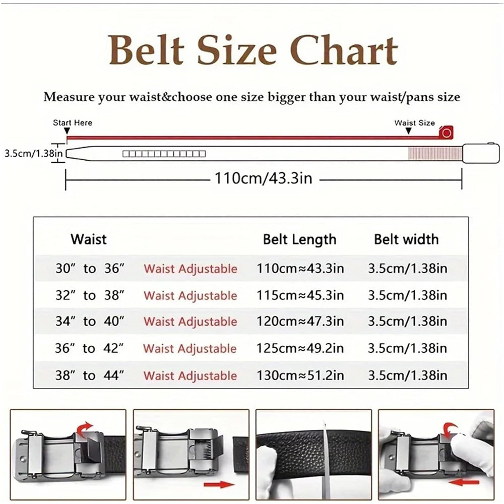 Automatic-Buckle Cowhide Belt product image