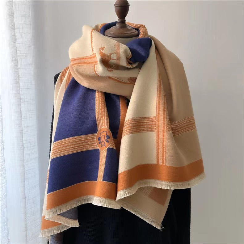 Color-Block Winter Scarf