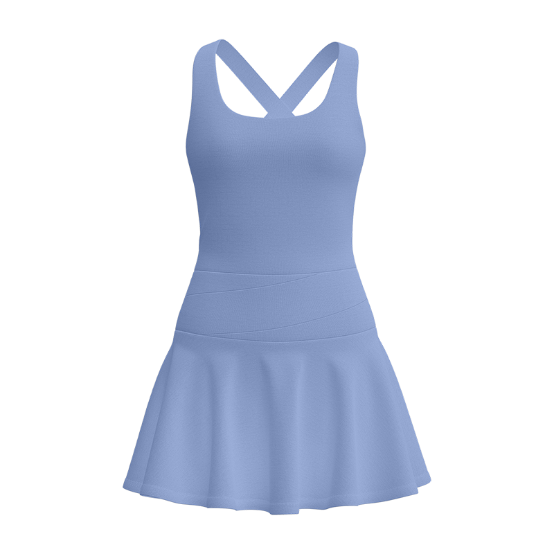 Zip-Front Long-Sleeve Sports Dress