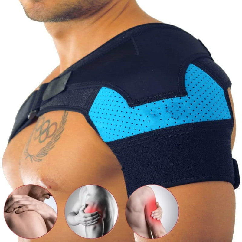Breathable And Ice Pack Sports Shoulder Pads Shoulder Brace With Pressure Pad Suitable For Both Men And Women Adjustable Shoulder Brace For Left And R