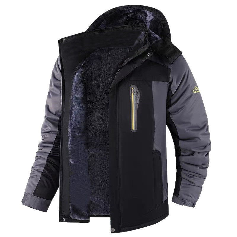 Casual Fleece And Thick Men's Mid-length Coat