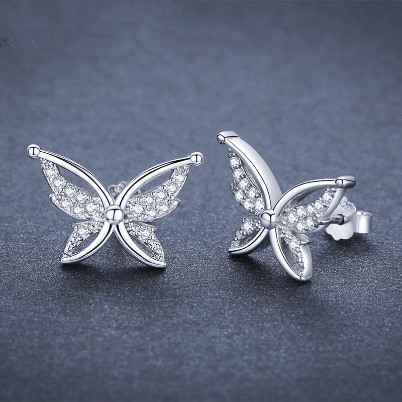 Rhinestone Butterfly Stud Earrings product image