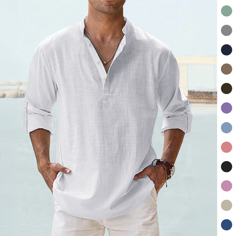 Cotton-Linen Long-Sleeve Shirt product image
