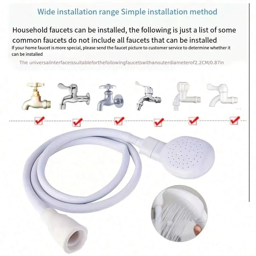 Portable Handheld Faucet Sprayer, Easy To Install Faucet Adapter, Shower Head For Shampooing And Pet Bathing, Durable ABS Material, Ideal For Home, Tr