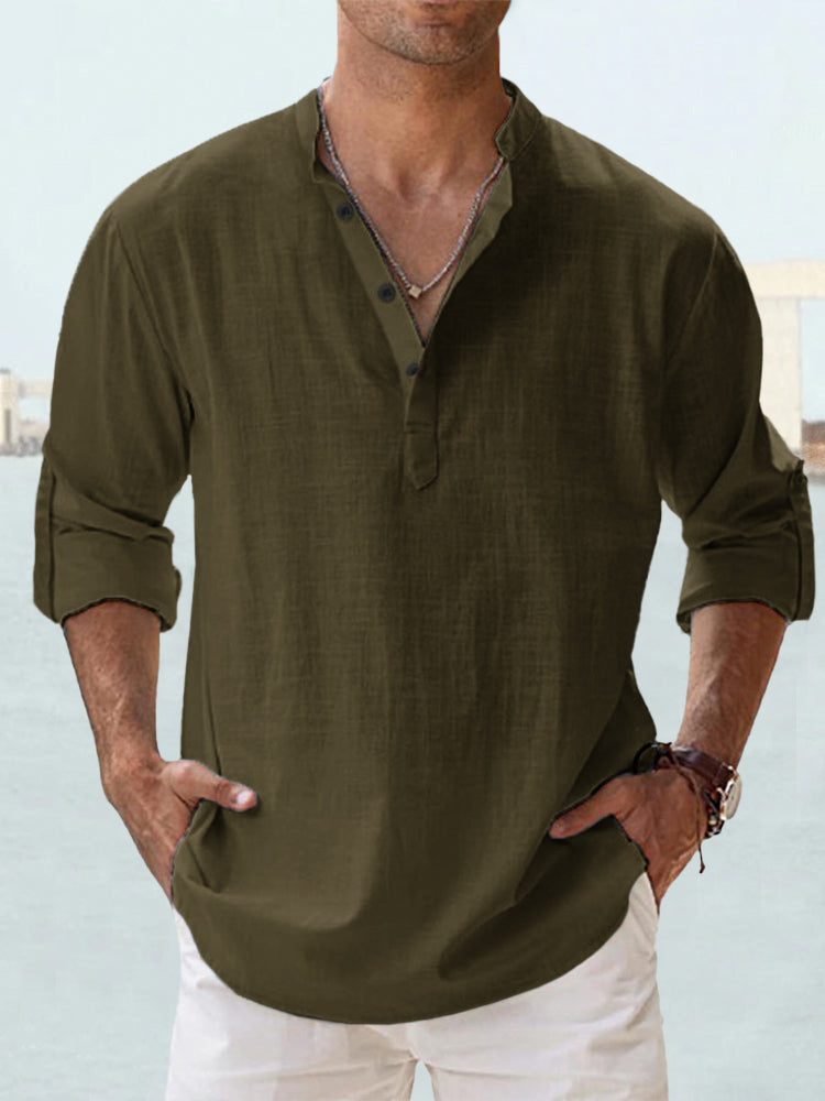 Cotton-Linen Long-Sleeve Shirt product image