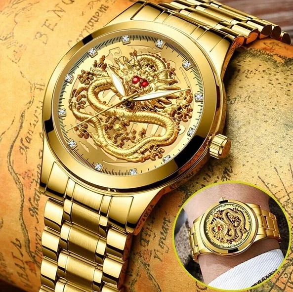 Gold Stainless-Steel Quartz Watch product image