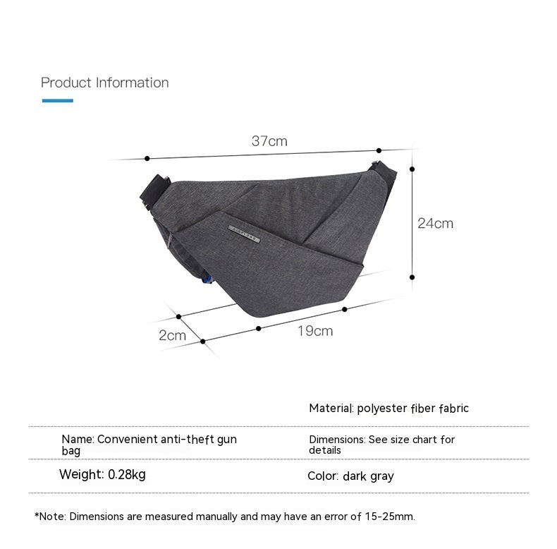 Anti-Theft Canvas Chest Bag product image