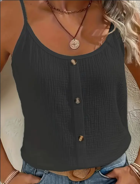 Vibrant Solid Color Cami Top - Sleek Sleeveless Design, Breathable Fabric, Perfect For Spring & Summer, Women's Casual Clothing, Ideal For Outdoor Act