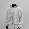 Back Schoolbag Design Men's Coat Flower Gray