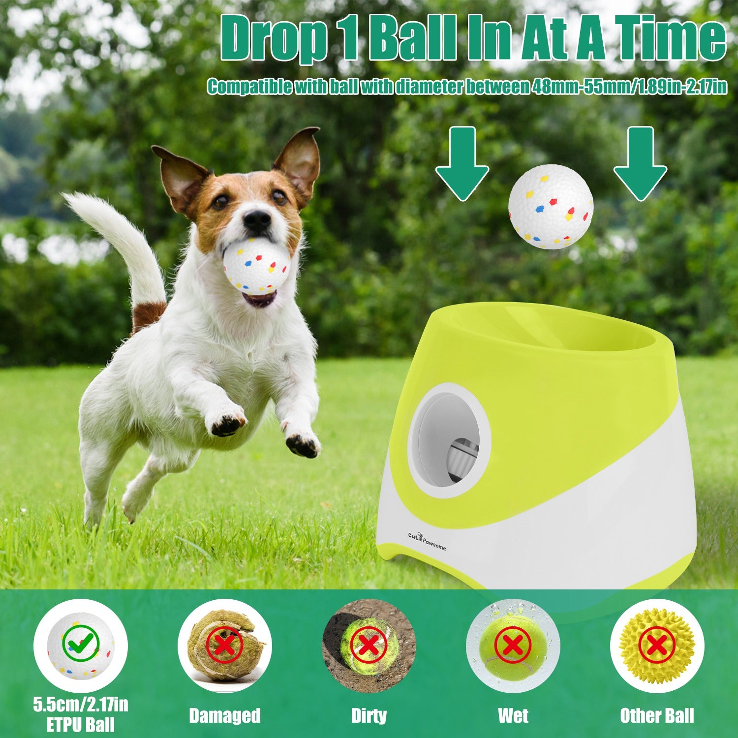 Automatic Dog Ball Launcher Rechargeable Interactive Pet Ball Thrower For Small Medium Dogs Interactive Dog Fetch Toy With 3 Adjustable Distance Setti