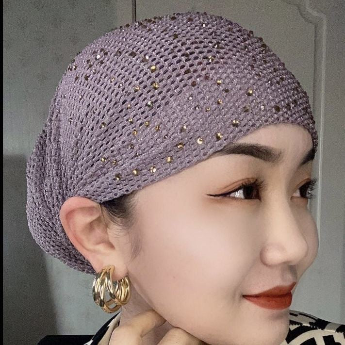 Rhinestone Lace Beanie
