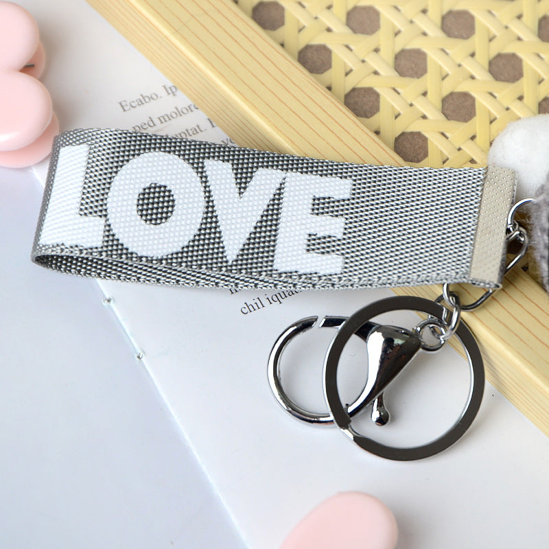 Cute Sleeping Doll Plush Doll Keychain Pendant Backpack