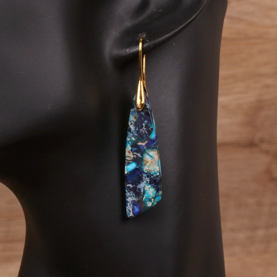 Geometric Flower Pendant Earrings product image