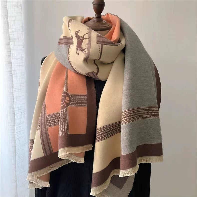 Color-Block Winter Scarf