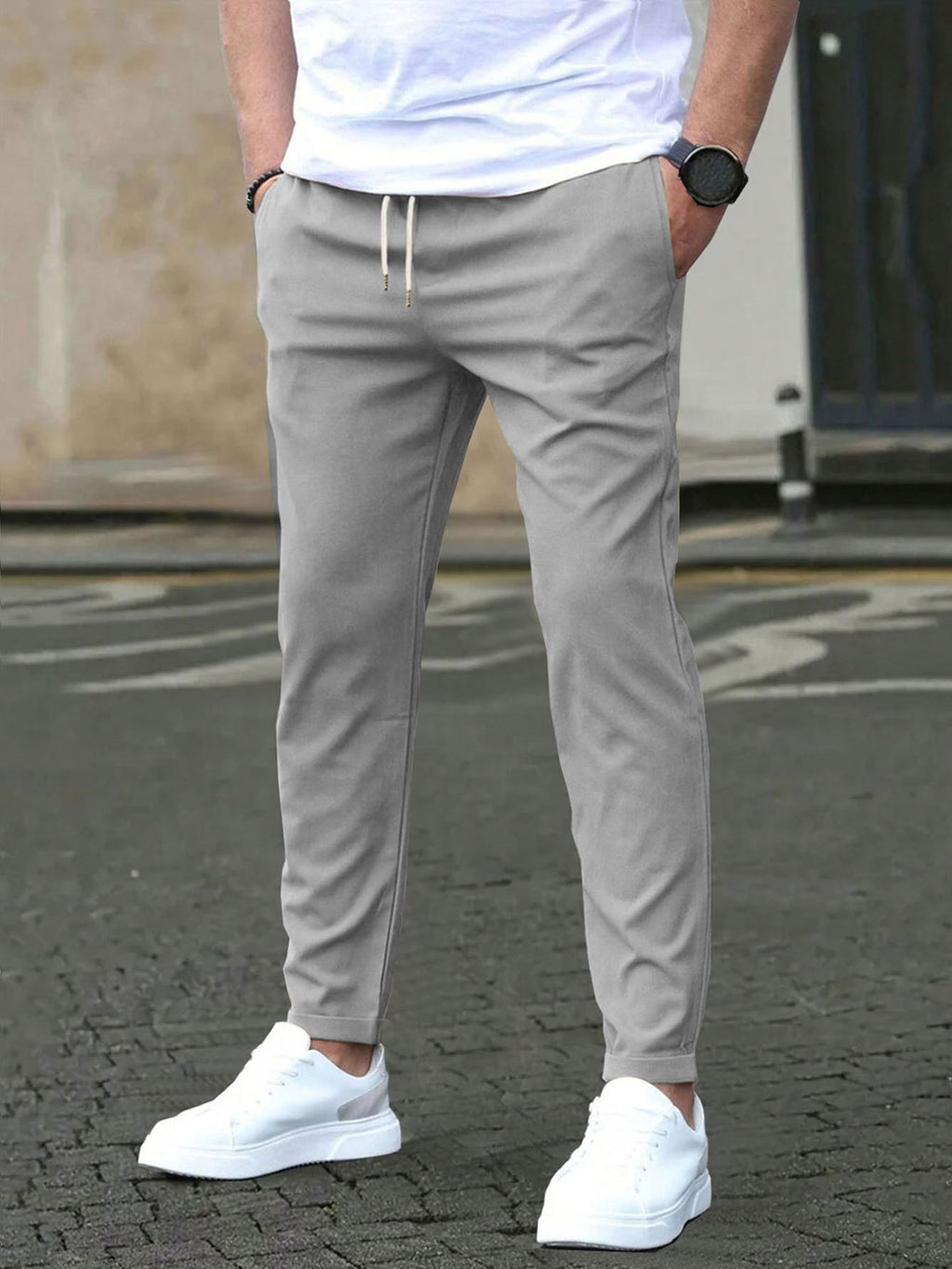 Slim Cropped Casual Pants product image