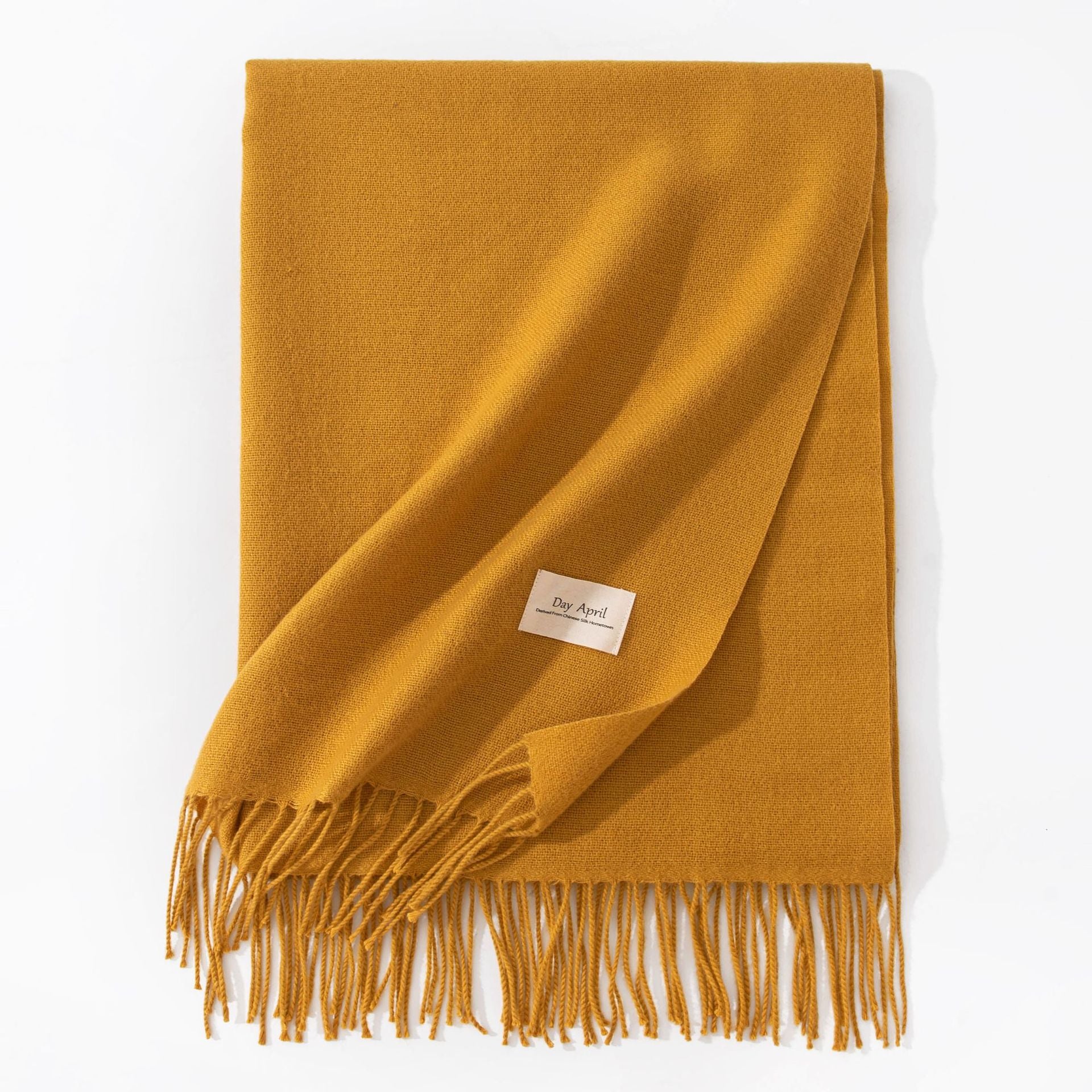 Cashmere-Feel Tassel Scarf