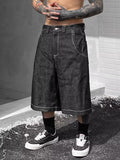 Mens Loose-Fit Summer Denim Shorts In The American West Coast Style