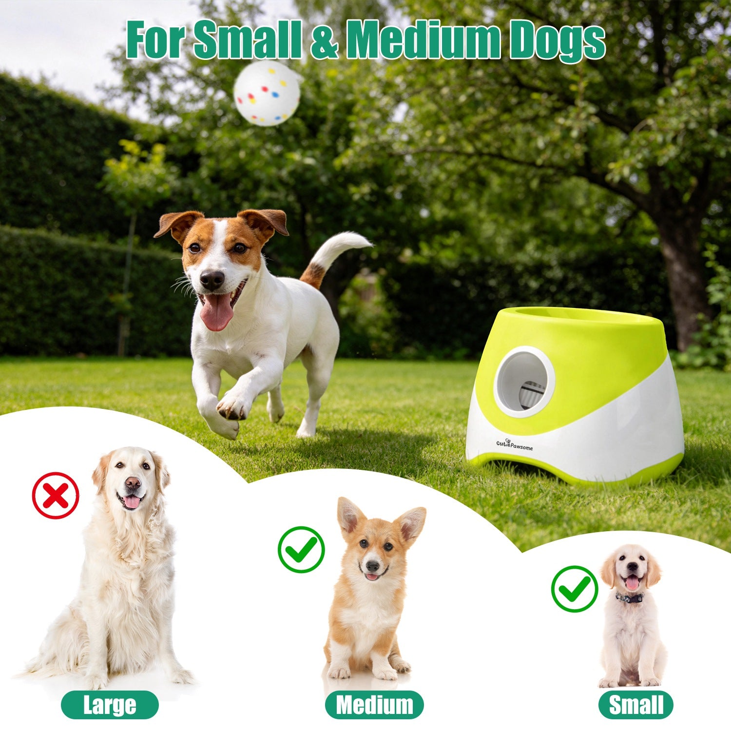 Automatic Dog Ball Launcher Rechargeable Interactive Pet Ball Thrower For Small Medium Dogs Interactive Dog Fetch Toy With 3 Adjustable Distance Setti