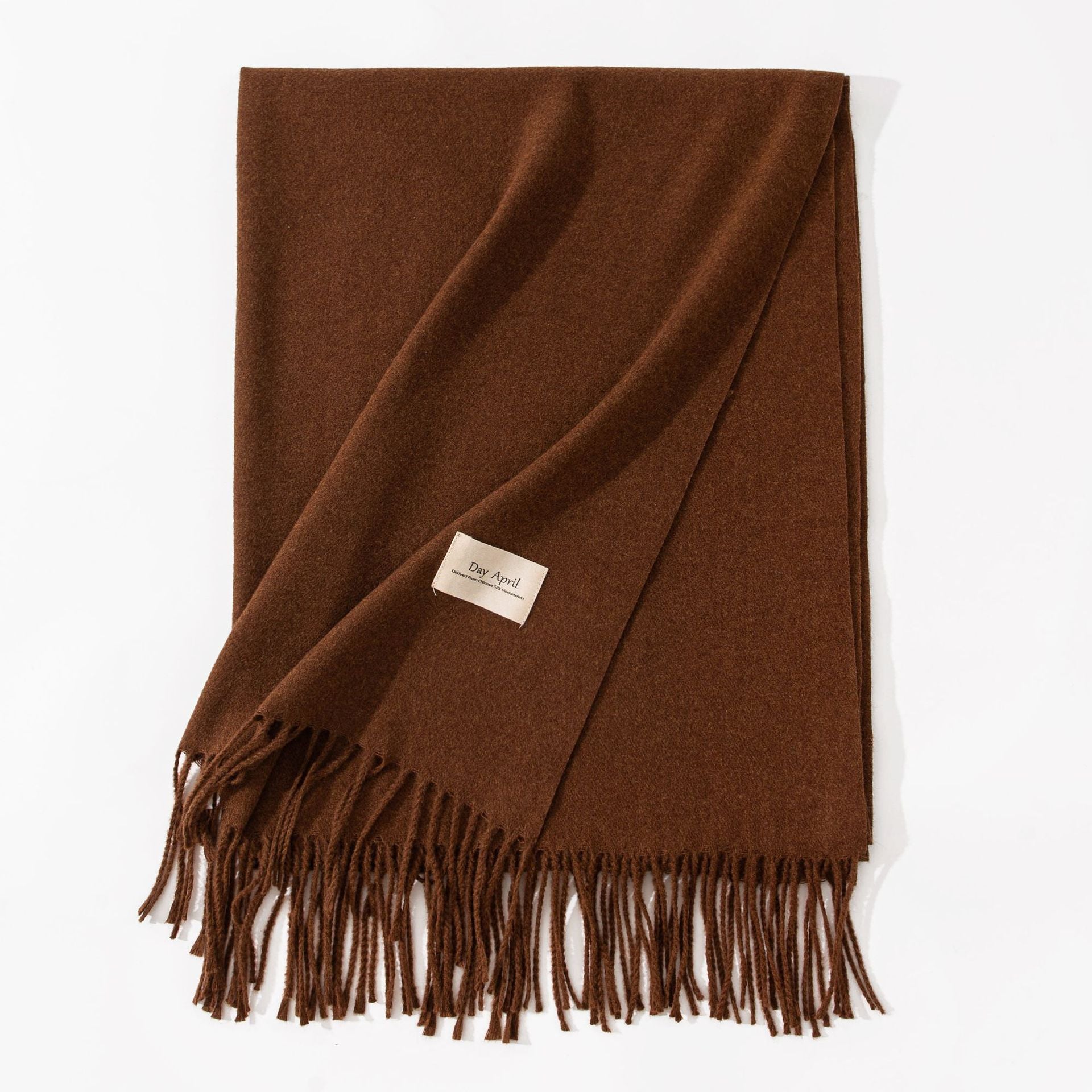 Cashmere-Feel Tassel Scarf