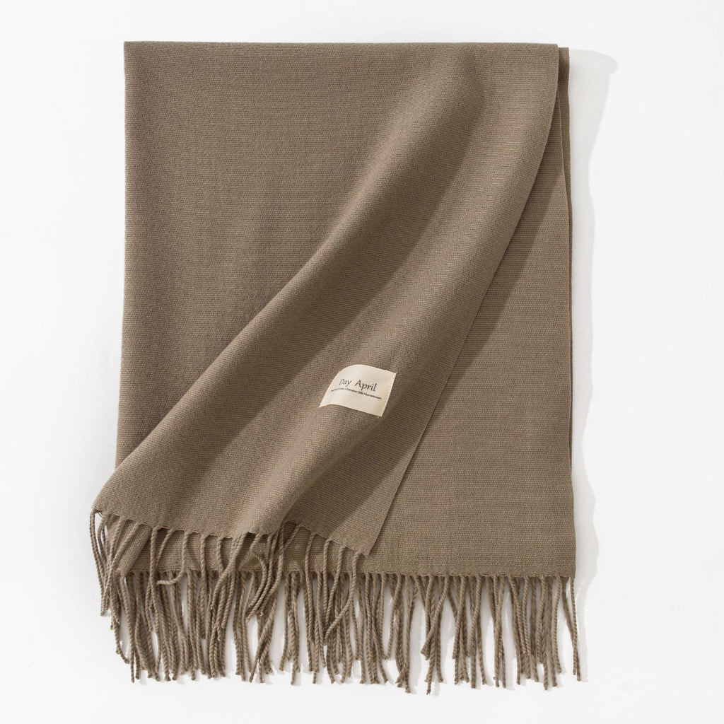 Cashmere-Feel Tassel Scarf