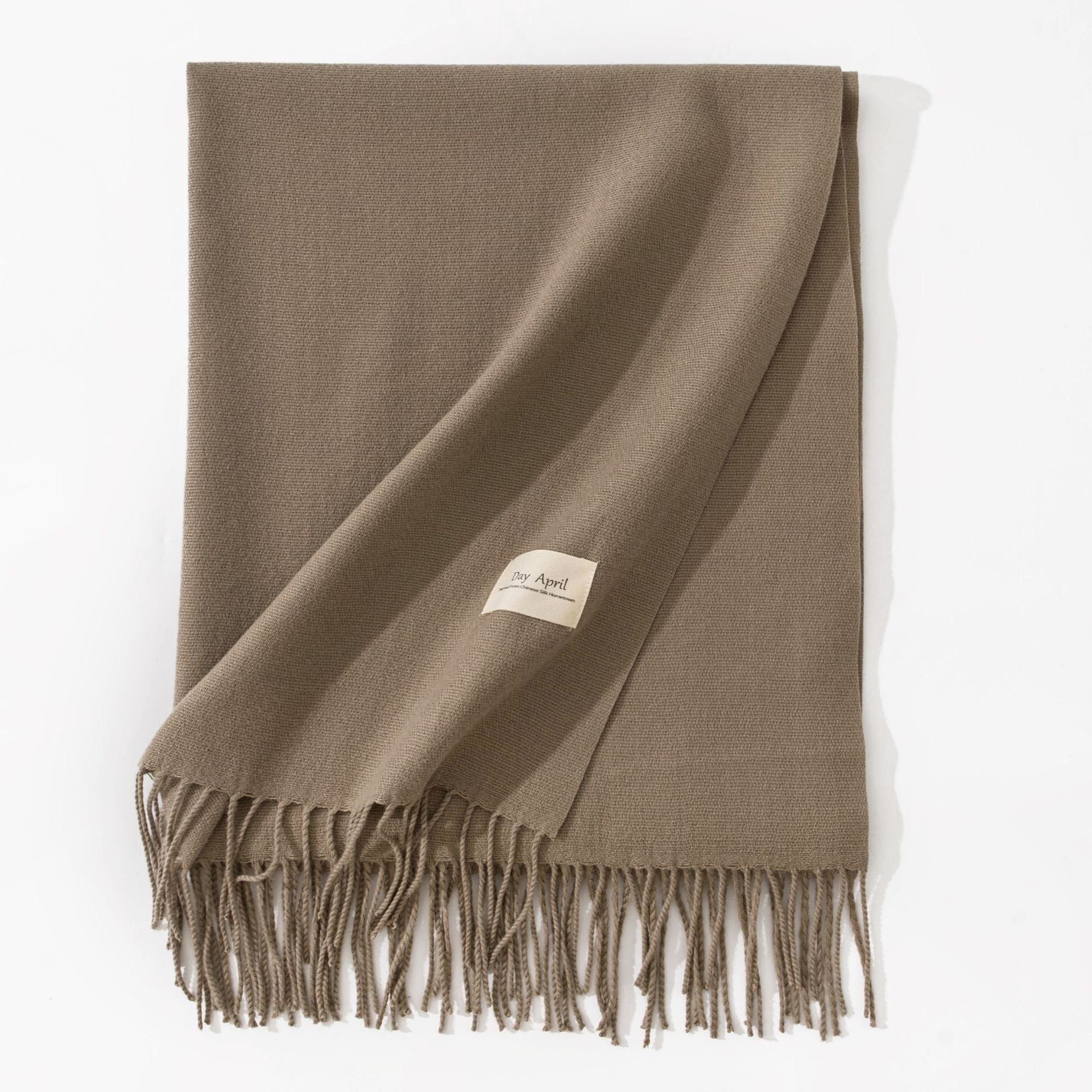 Cashmere-Feel Tassel Scarf