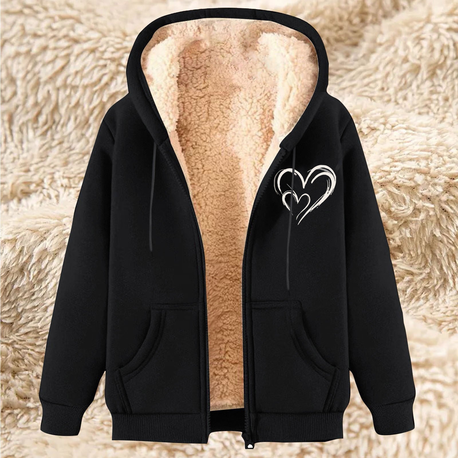 Sweater Men's Fleece-lined Thickened Men's Winter Lambskin