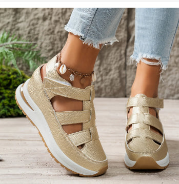 Summer Wedge Baotou Hollow Women's Breathable Shoes