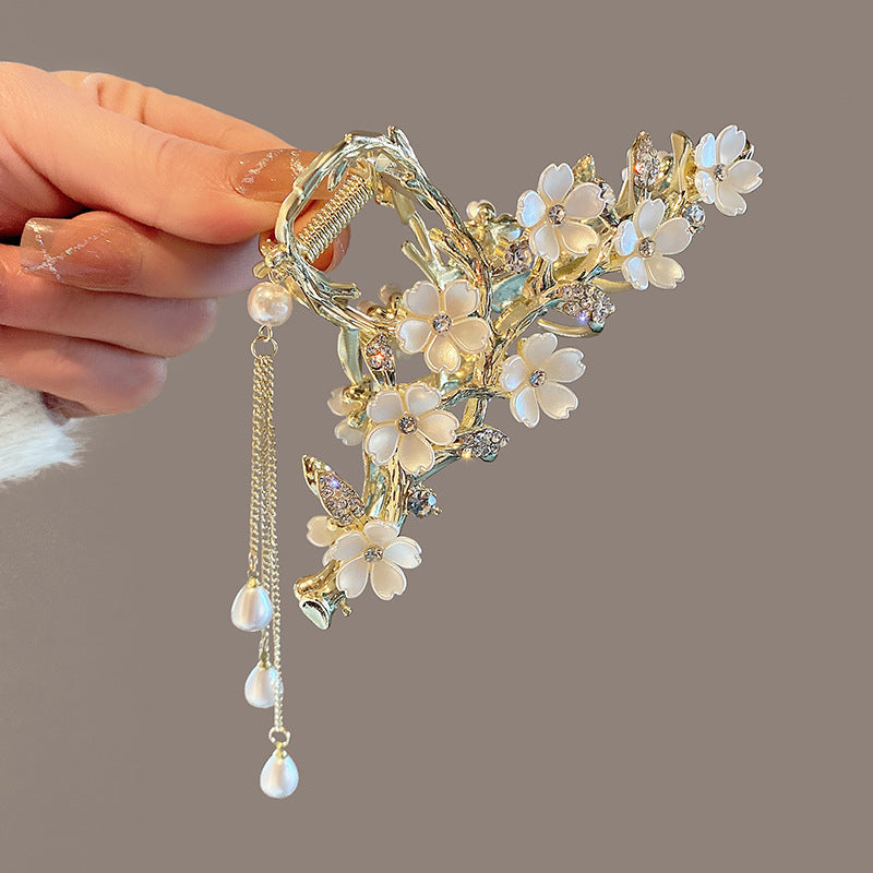 Pearl Orchid Tassel Hair Clip product image