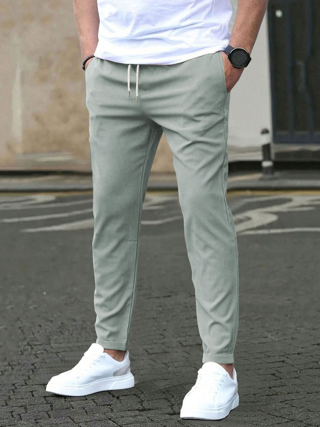 Slim Cropped Casual Pants product image