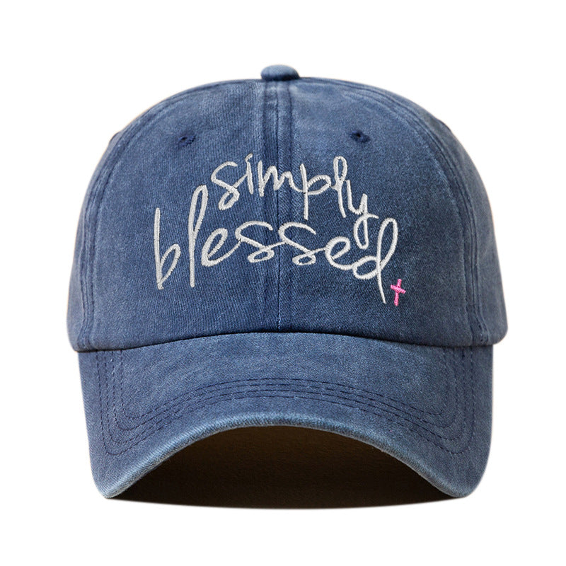 “Simply Blessed” Embroidered Cap