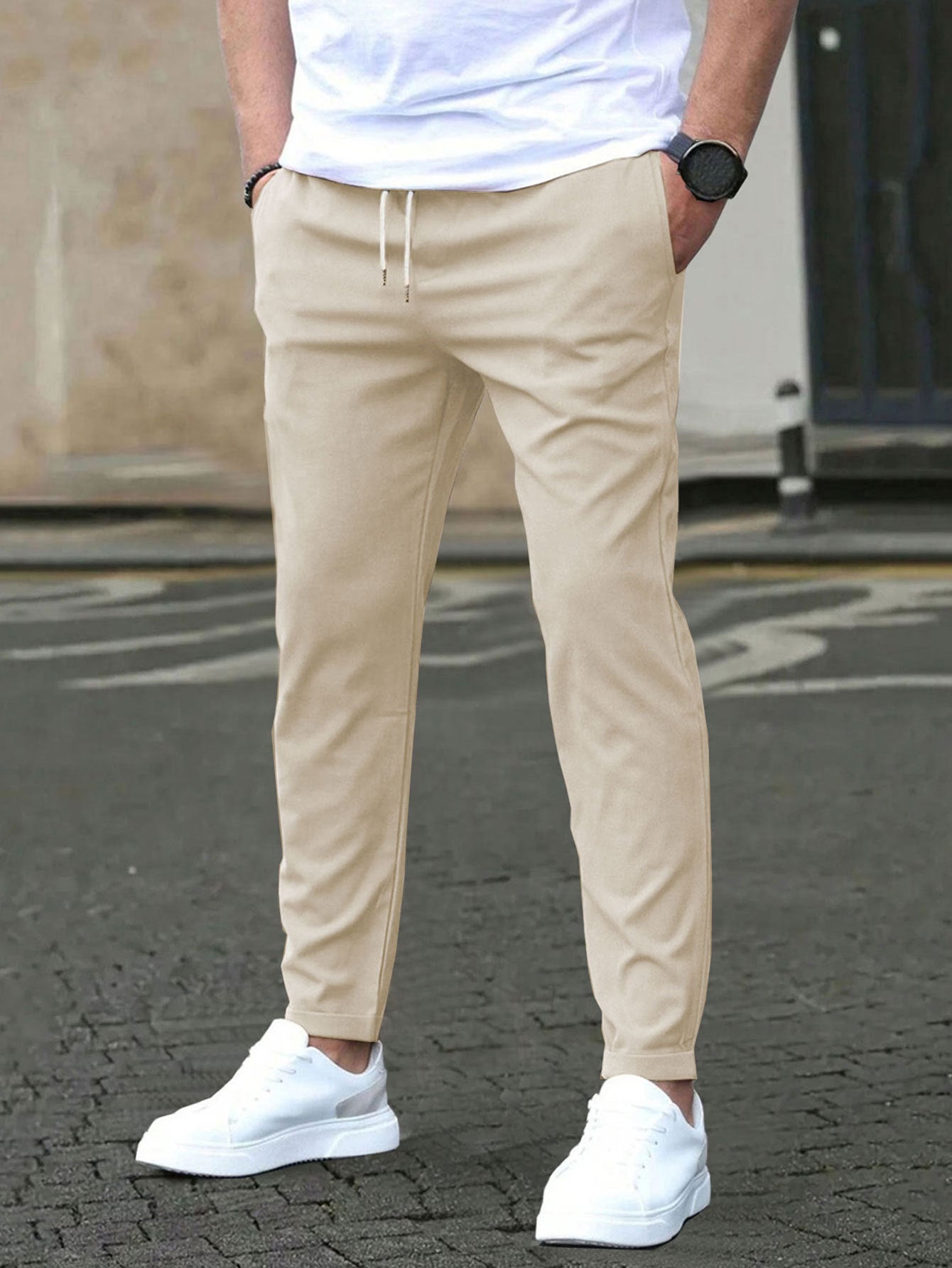 Slim Cropped Casual Pants product image