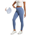 High Waist Slimming Hip Raise Tight Double Pocket Sports Casual Ankle Banded Pants