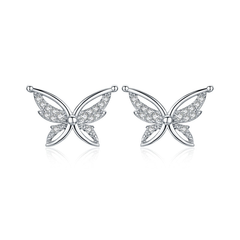 Rhinestone Butterfly Stud Earrings product image