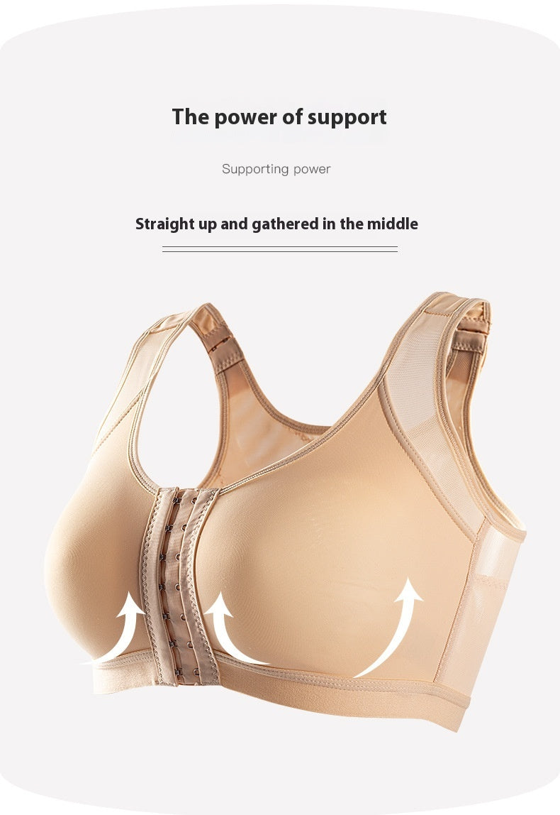 Foreign Trade Front Buckle Closed Sports Bra Plus Size