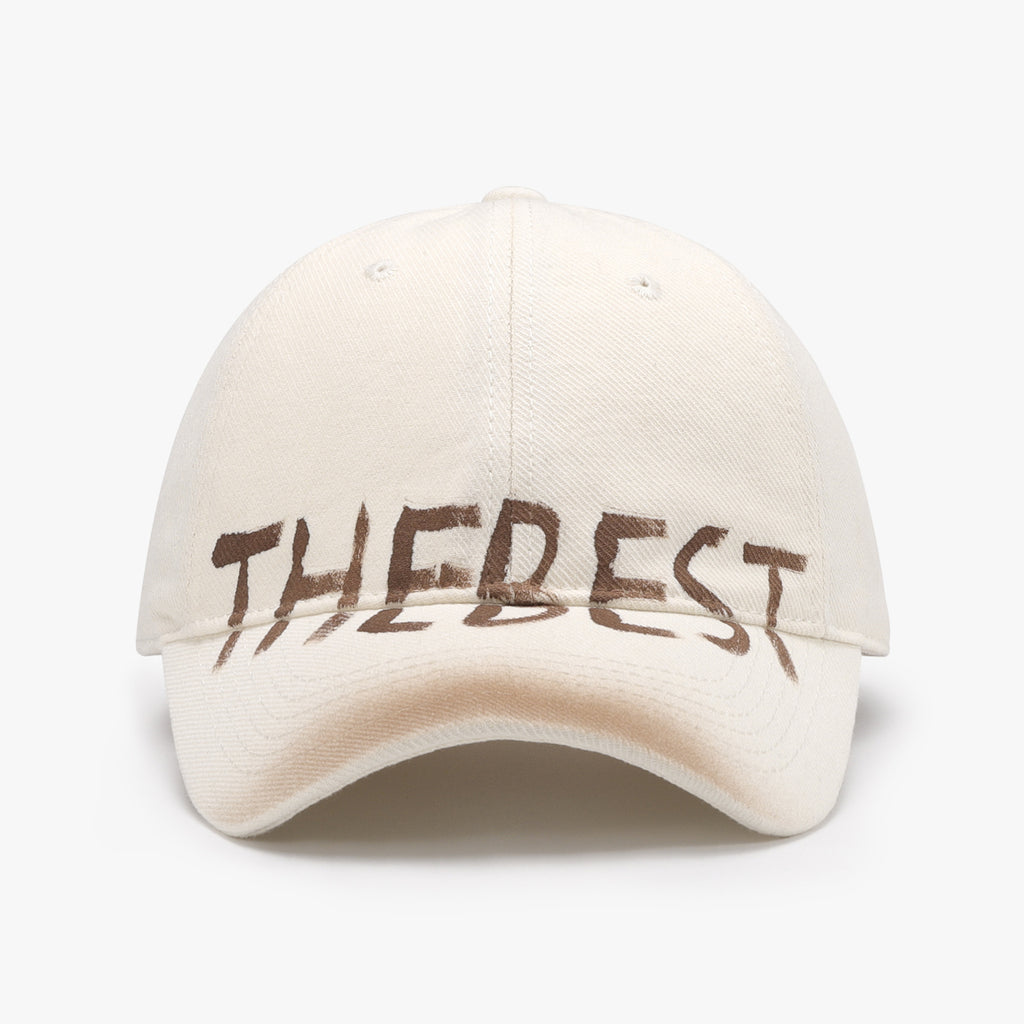 Letter Graffiti Baseball Cap Curved Brim Soft Top Cotton Blend Adjustable Snapback Hat