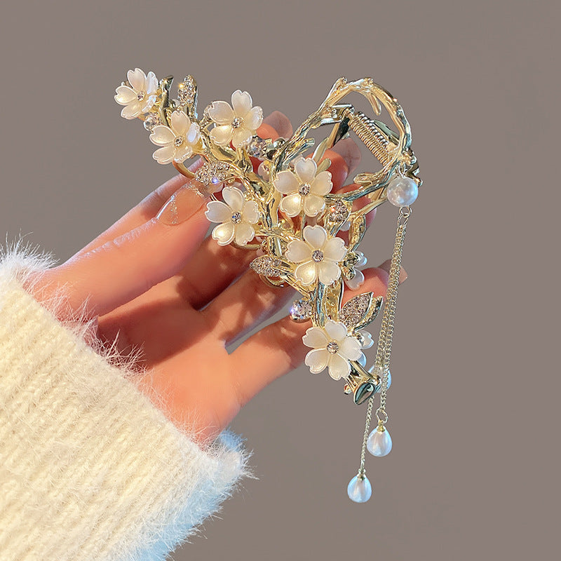 Pearl Orchid Tassel Hair Clip product image