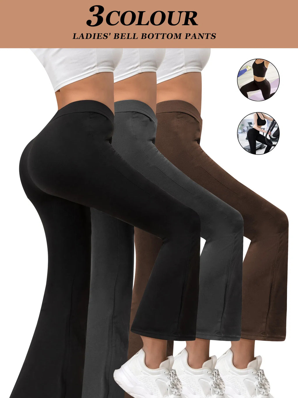 Three-Pack Flare Yoga Leggings
